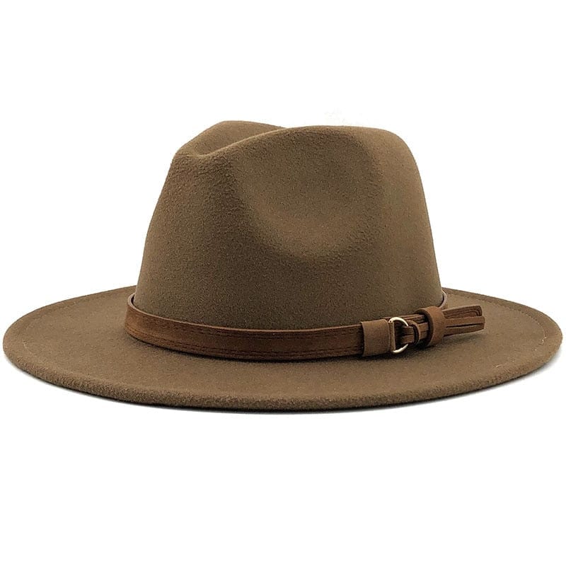 RYNX | Eridian Fedora Hat With Leather Band Khaki