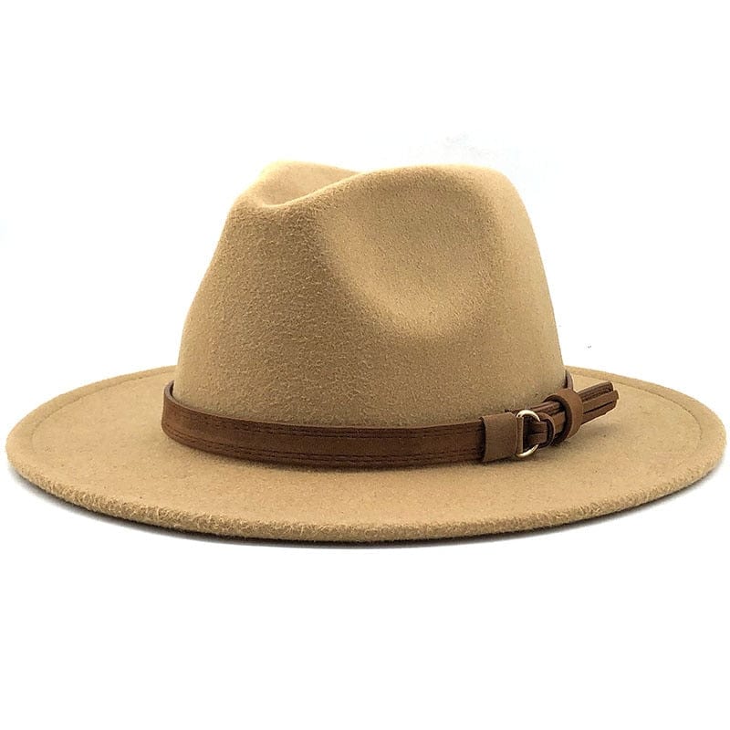 RYNX | Eridian Fedora Hat With Leather Band Light Khaki