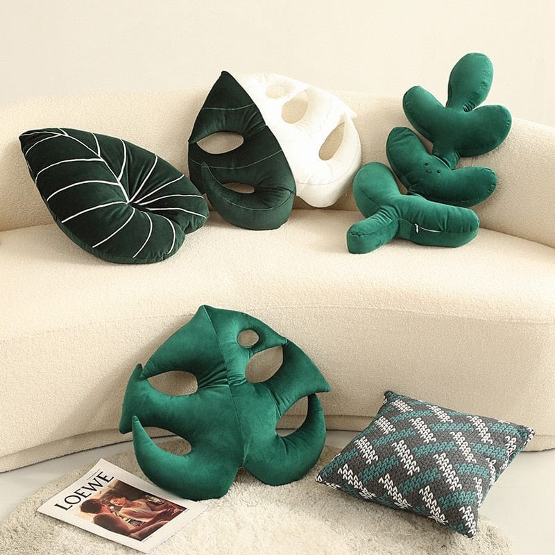 Rynx | Monstera Leaf Plush Cushion