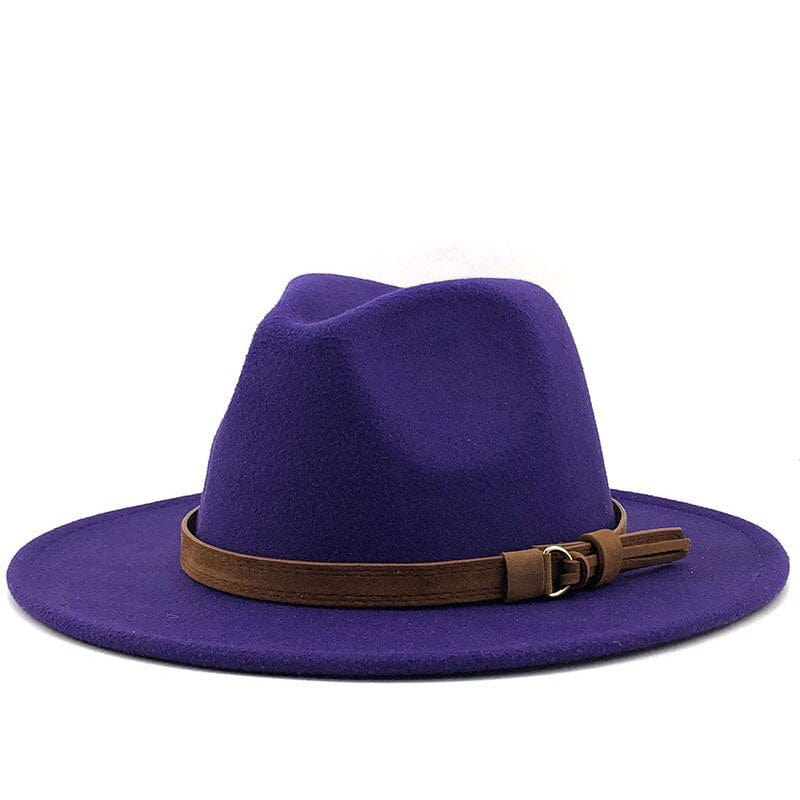 RYNX | Eridian Fedora Hat With Leather Band Violet