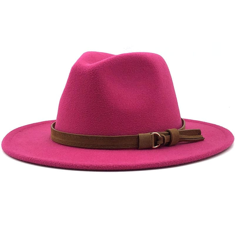 RYNX | Eridian Fedora Hat With Leather Band Rose