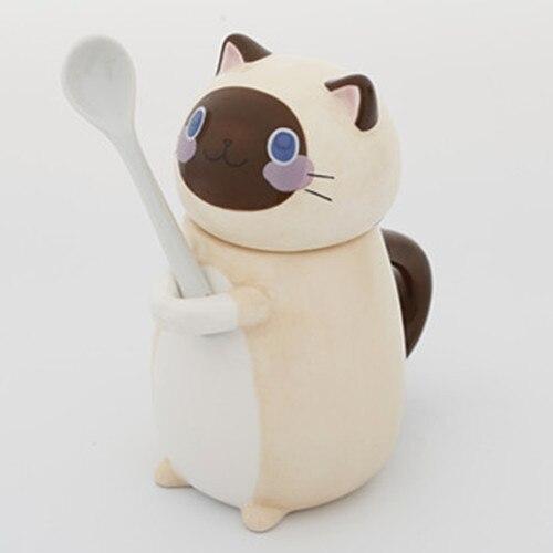 Rynx | Cute cat coffee mugs with spoon