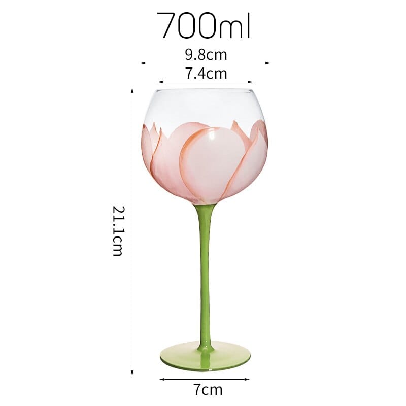 Rynx | Hand-painted flower glass