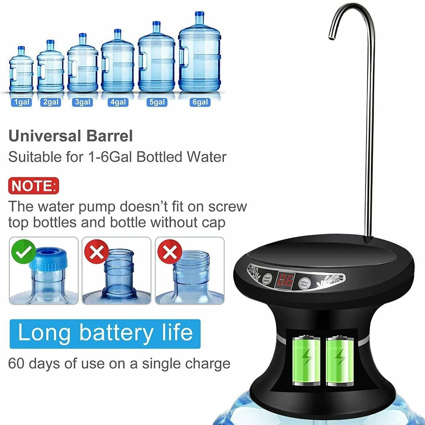 Rynx | Wireless Electric Drinking Water Bottle Pump Dispenser