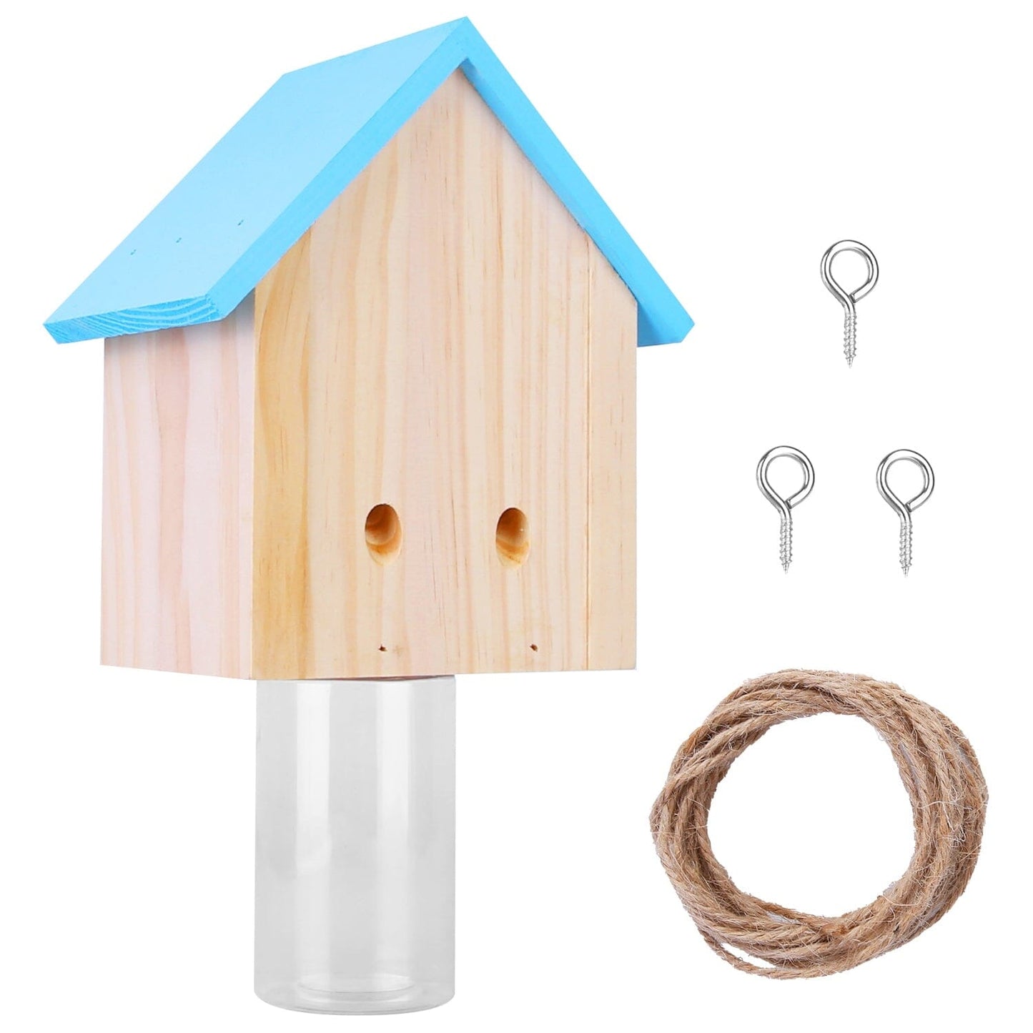 Rynx | Three Carpenter Bee Trap Outdoor Natural Pine Wood