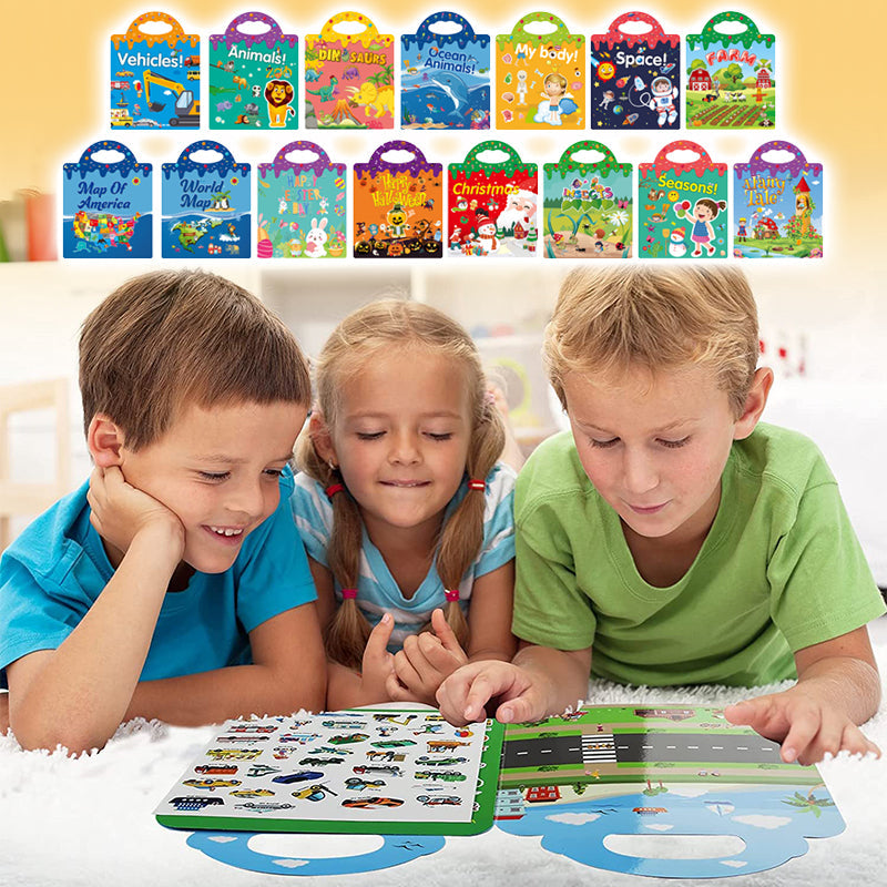 Rynx | Waterproof Eco-Friendly Educational Sticker Book for Kids