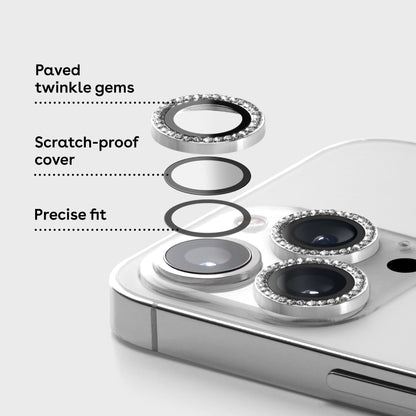 Rynx | Diamond Camera Lens Protection Rings for iPhone – Crystal Rhinestone Bling Camera Protection Set
