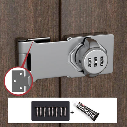 Rynx | Household Cabinet Password Locks Silver Three holes Adhesive & Screw