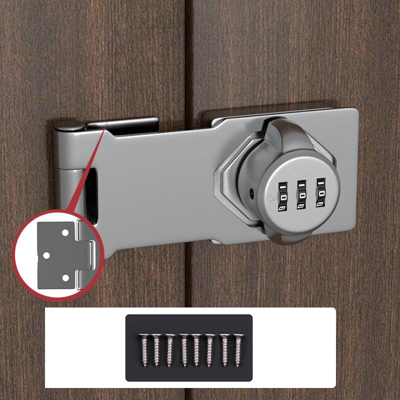 Rynx | Household Cabinet Password Locks Silver Three holes screw