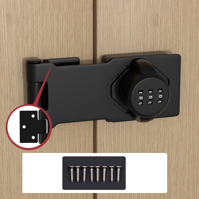 Rynx | Household Cabinet Password Locks Black Three holes screw