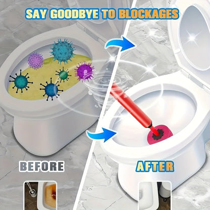 Rynx | Heavy-Duty Pneumatic Toilet Plunger - High-Pressure Drain Pipe Cleaner with Humanized Pump Design, Rubber Material, Commercial Tool for Toilet, Sink, Pipe Blockage Removal