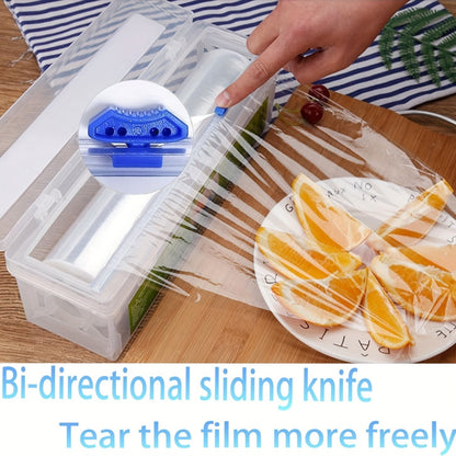 Rynx | Multi-Purpose Plastic Wrap Dispenser with Slide Cutter - Reusable Cling Film and Aluminum Foil Cutting Tool - Safe for Food Contact, Kitchen Essential