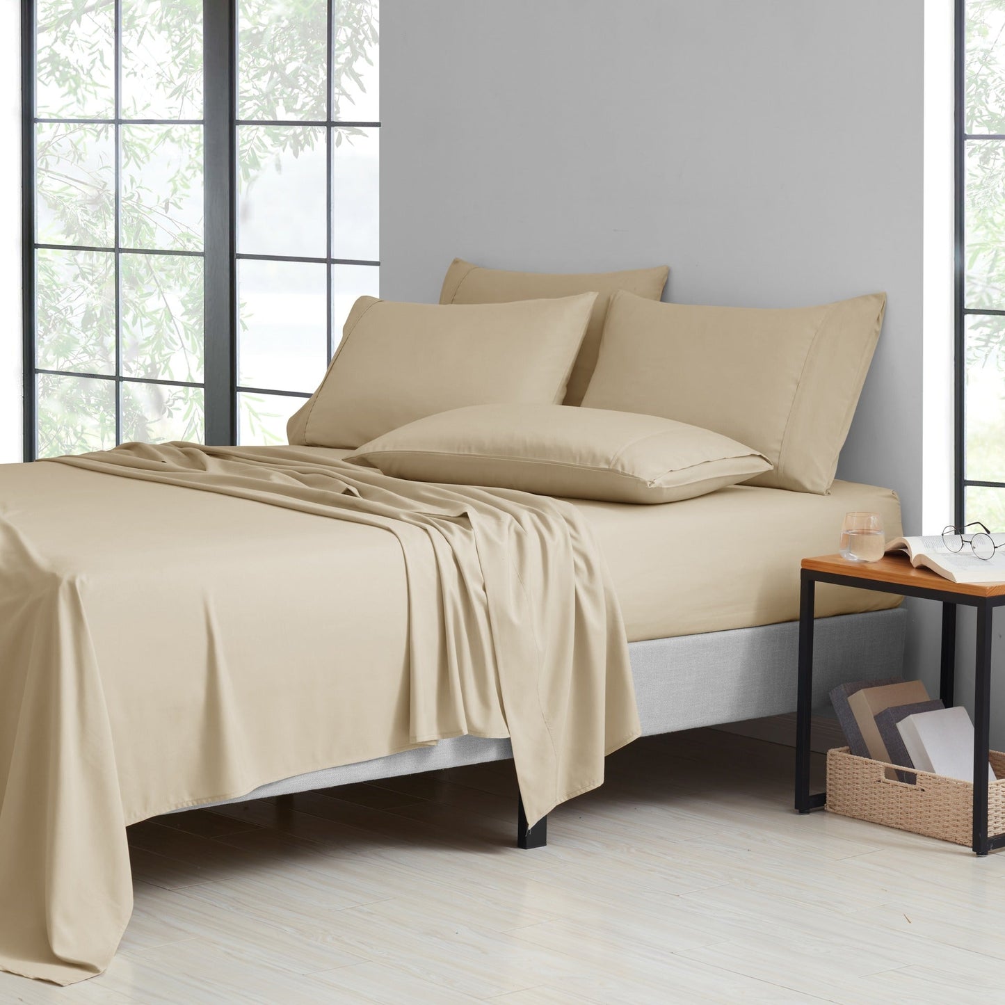 Rynx | Bamboo 2000 Thread Count 6-Piece Luxury Sheet Set - Organic, Cooling, 16 Inch Deep Pocket, Egyptian Luxury with Bonus Pillowcases - Shrink and Fade Resistant