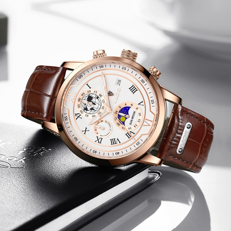 Rynx | Men's Quartz Watch Moon Phase Function