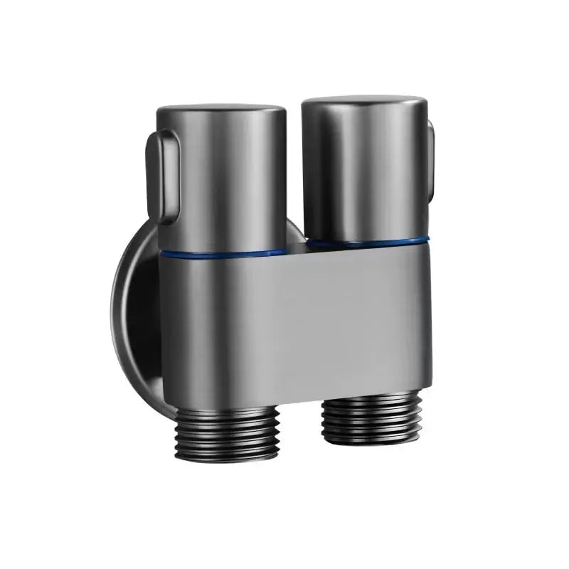 Rynx | Double control valve made of brass – Water supply with matte black finish