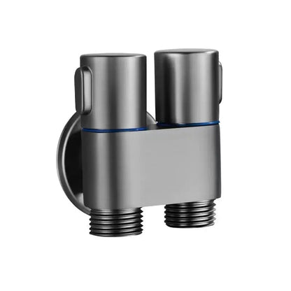 Rynx | Double control valve made of brass – Water supply with matte black finish