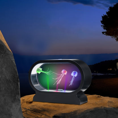 Rynx | LumiJelly - LED Jellyfish Table Lamp, 3-Color Simulated Aquarium Night Light, Battery-Powered, Decorative Light
