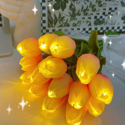 Rynx | Florina TulipGlow LED Table Lamp | Tiffany Style | Flower Decoration | 10/15 Light Design