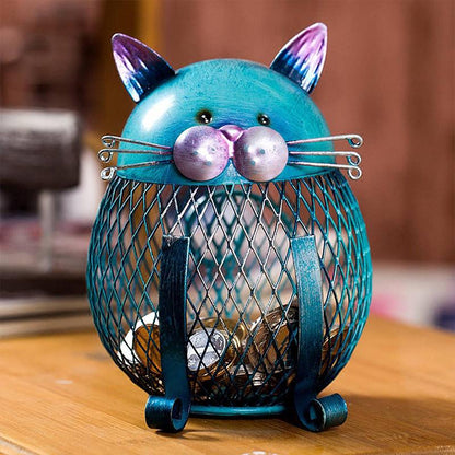 Rynx | Artistic Blue Kitty Piggy Bank