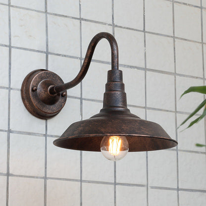 Rynx | Noctura Classic Wall Lamp | Vintage Design | Iron Frame with Round Glass Shade | 1-Light Dining Room Lighting