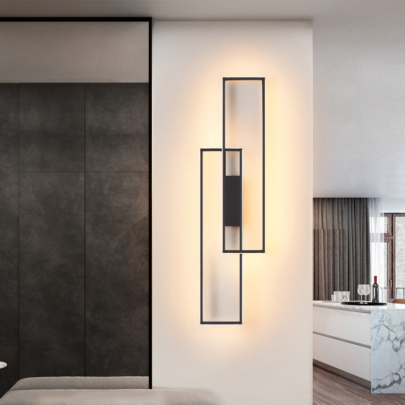 Rynx | Lineva LED Wall Light | Minimalist Rectangle Design | Silicone & Iron | Living Room Lighting