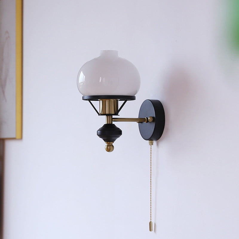 Rynx | GeoLuxe French Geometric Wall Lamp | Iron & Glass | 1-Light Design for Living Room