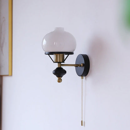 Rynx | GeoLuxe French Geometric Wall Lamp | Iron & Glass | 1-Light Design for Living Room