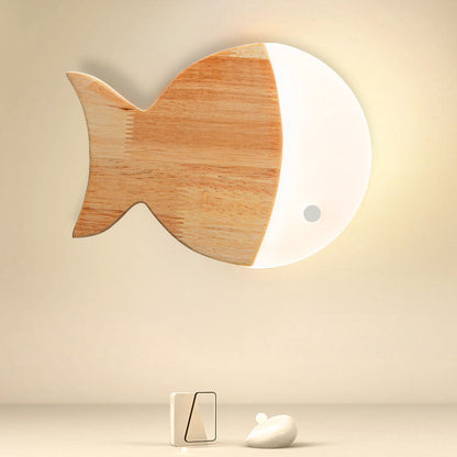 Rynx | Nordic Creative Simple Wood Art Small Fish LED Lamp