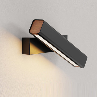 Rynx | Aqsa Modern LED Wall Lamp Indoor Reversible Rectangular Metal/Wood Living Room