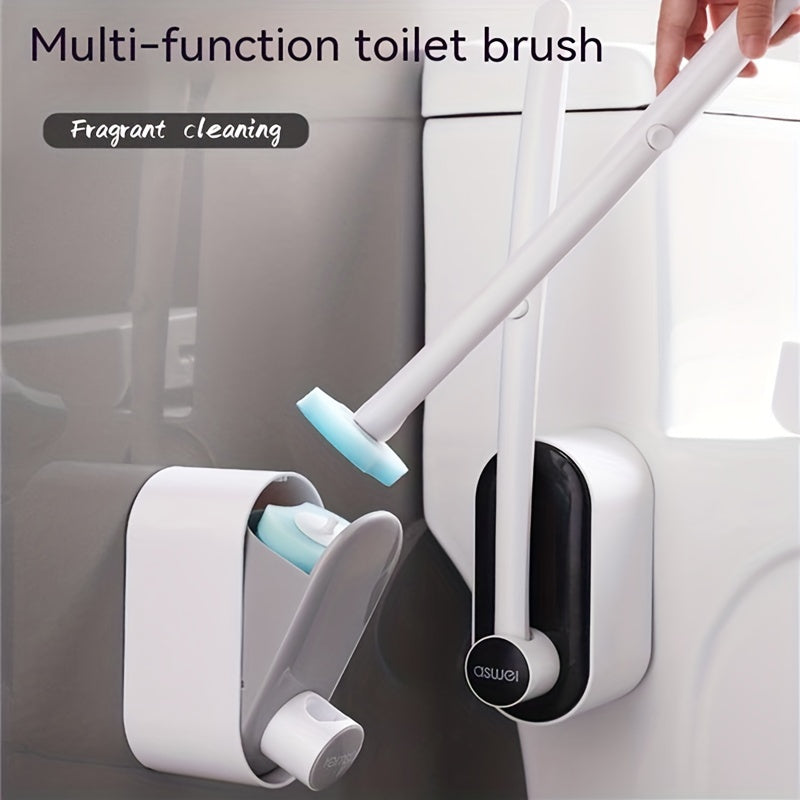 Rynx | 32 Brush Heads Set or 48 Accessory Brush Heads - Wall-Mounted Bathroom Cleaning Kit with Fragrant Brushes - Powerful Toilet Brush Set