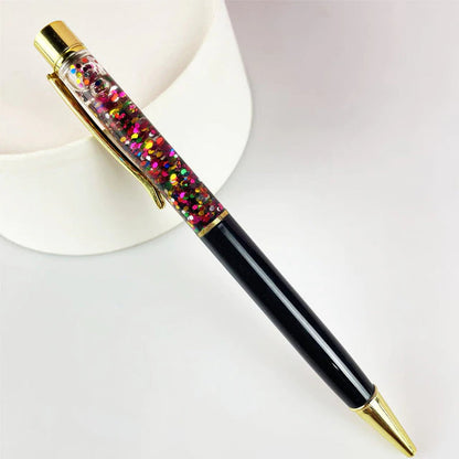 Rynx | 1Pc New Gold Foil Pens Metal Ballpoint Pens Office Birthday Gifts Ballpoint Pen Engraved Names Private Laser Customize Logo Pen