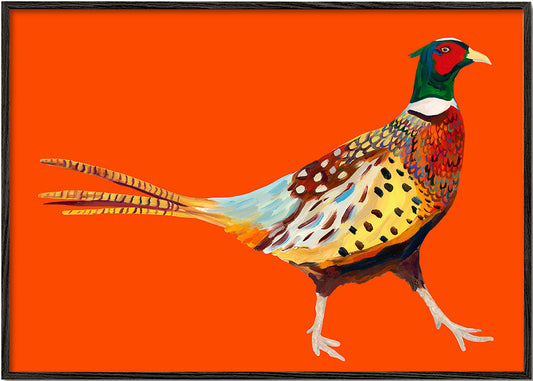 Rynx | Stoltzende Pheasant on Orange - Alice Straker