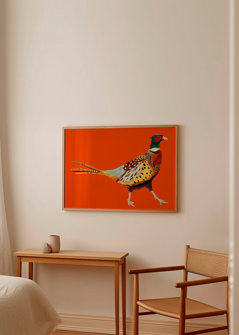 Rynx | Stoltzende Pheasant on Orange - Alice Straker