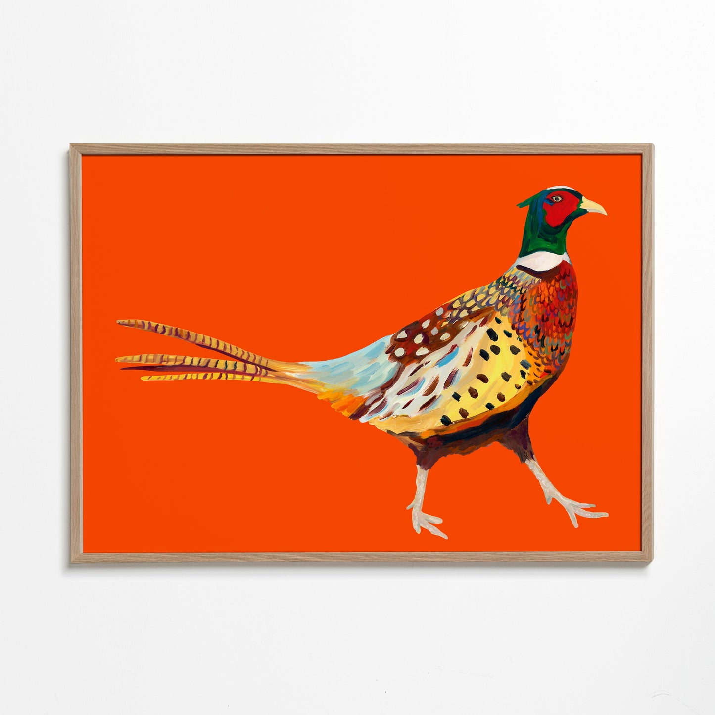 Rynx | Stoltzende Pheasant on Orange - Alice Straker