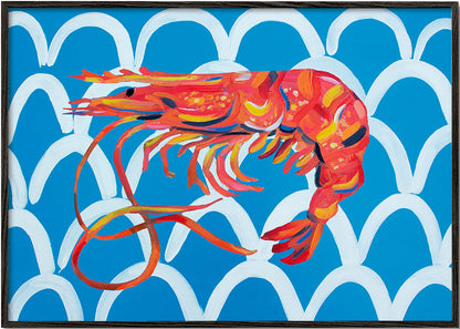 Rynx | Prawns on blue waves - Alice Straker