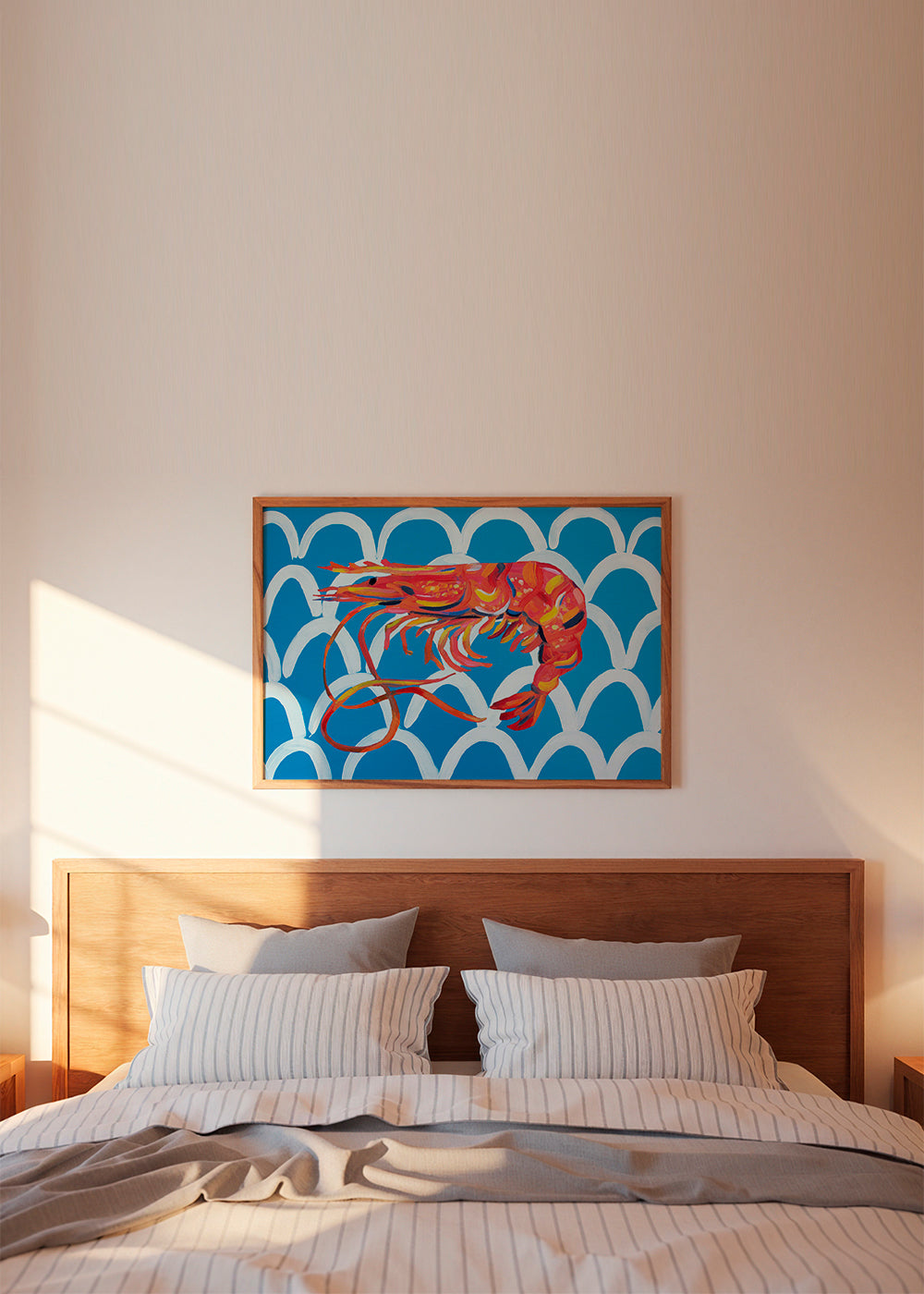 Rynx | Prawns on blue waves - Alice Straker