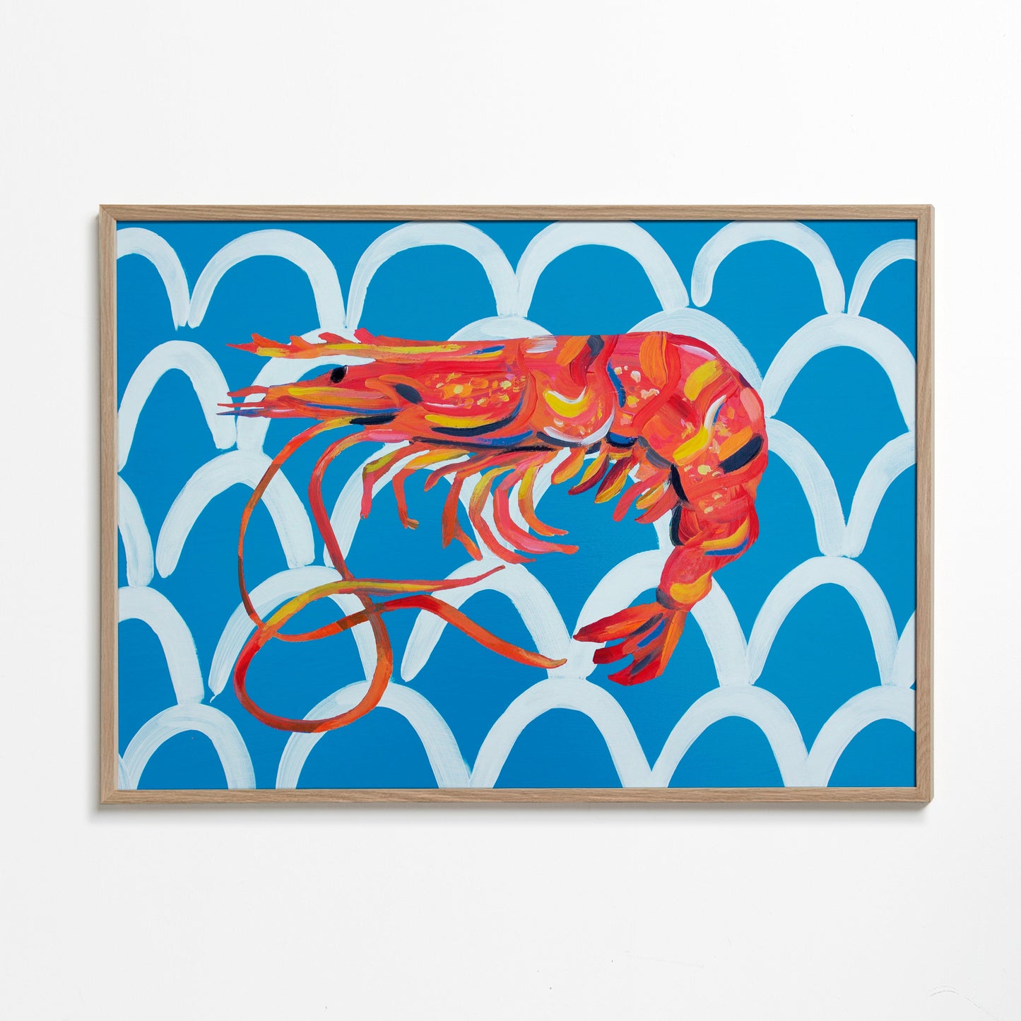 Rynx | Prawns on blue waves - Alice Straker