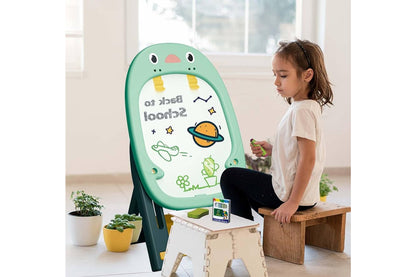 Rynx | Children's adjustable easel with magnetic drawing surface – double-sided art easel with accessories (46 pieces)