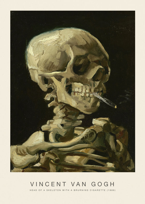Rynx | Skeleton with a burning cigarette (Special Edition) - Vincent van Gogh