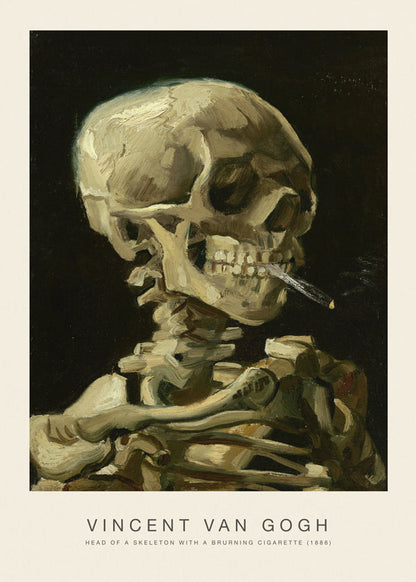 Rynx | Skeleton with a burning cigarette (Special Edition) - Vincent van Gogh