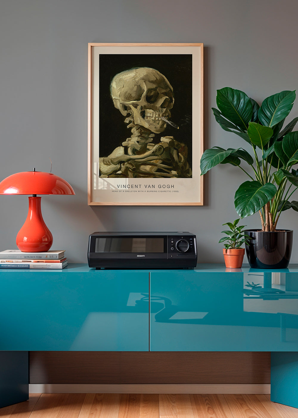 Rynx | Skeleton with a burning cigarette (Special Edition) - Vincent van Gogh