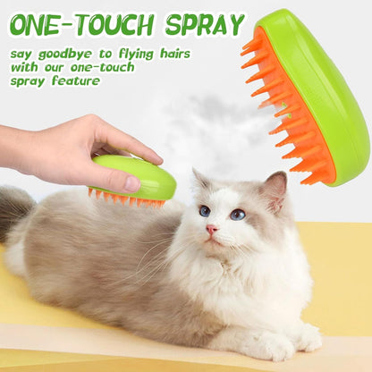 Rynx | Electric Spray Grooming Comb for Cats and Dogs with Soft Silicone Brush