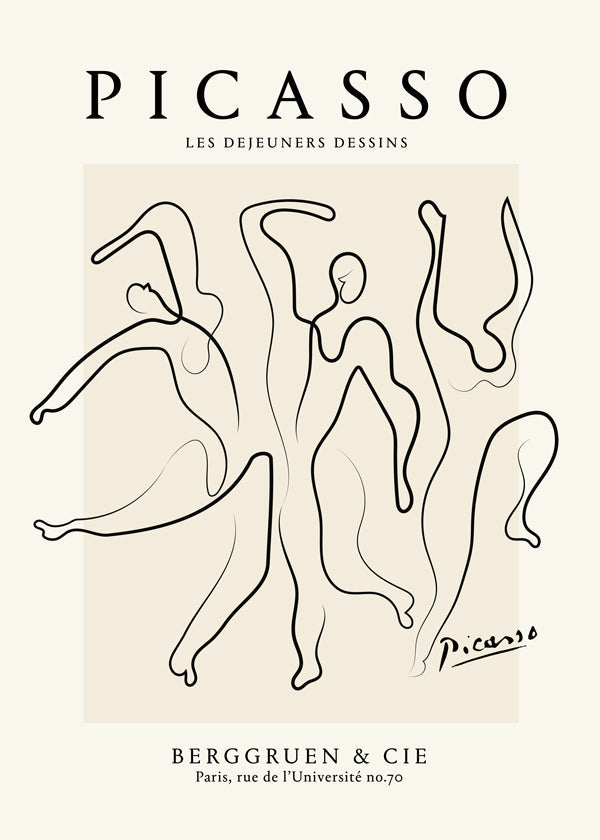 Rynx | Pablo Picasso The Three Dancers Sketch Poster