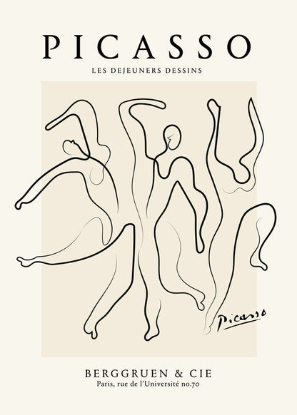 Rynx | Pablo Picasso The Three Dancers Sketch Poster