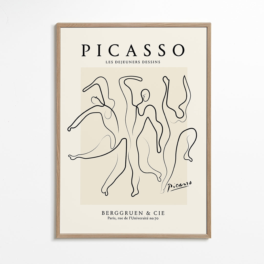 Rynx | Pablo Picasso The Three Dancers Sketch Poster