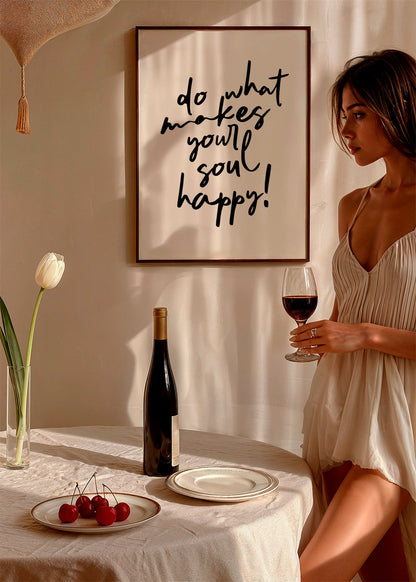 Rynx | Do what makes your soul happy Quote Poster