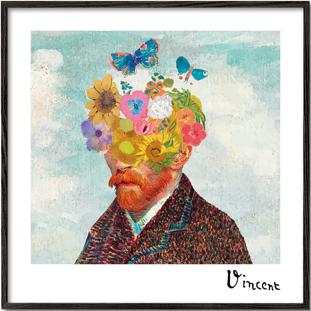 Rynx | Vincent van Gogh inspired self-portrait & remixed flowers - Square