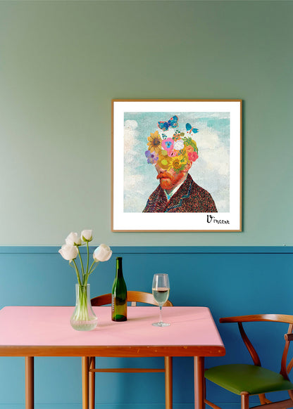 Rynx | Vincent van Gogh inspired self-portrait & remixed flowers - Square