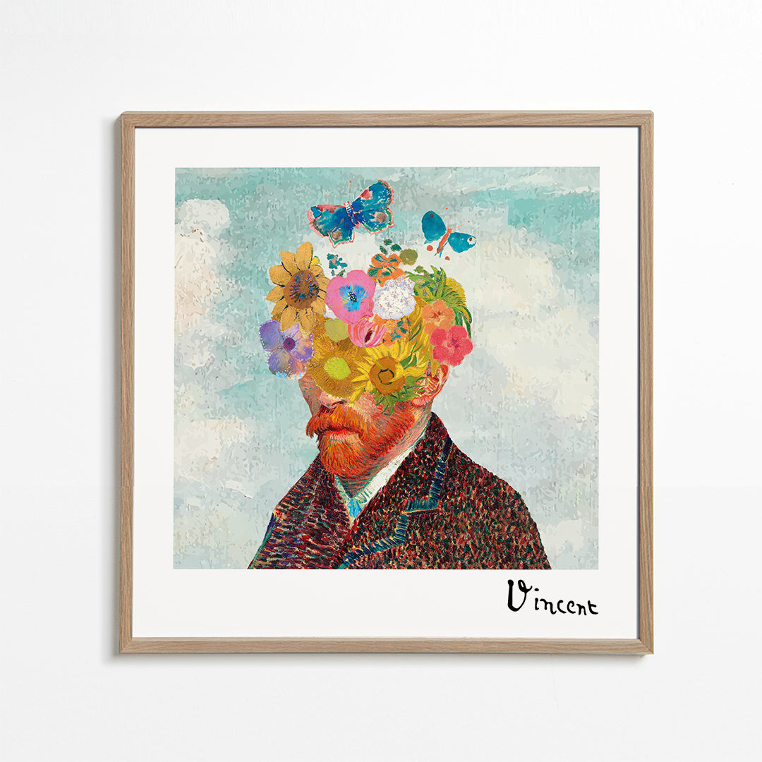 Rynx | Vincent van Gogh inspired self-portrait & remixed flowers - Square