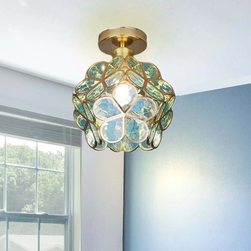 Rynx | Glass flower ceiling light - FloraGlow